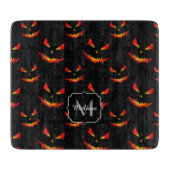 Sparkly Jack O'Lantern Halloween model Monogram Snijplank (Voorkant)