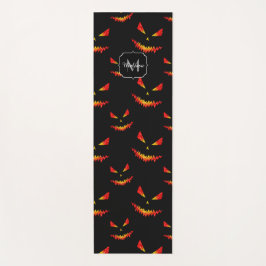 Sparkly Jack O'Lantern Halloween model Monogram Yogamat