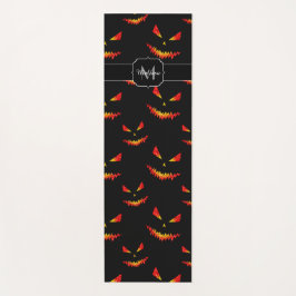 Sparkly Jack O'Lantern Halloween model Monogram Yogamat