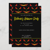 Sparkly Jack O'Lantern Halloween patroon zwart Kaart (Voorkant / Achterkant)