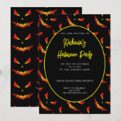 Sparkly Jack O'Lantern Halloween patroon zwart Kaart (Voorkant / Achterkant)