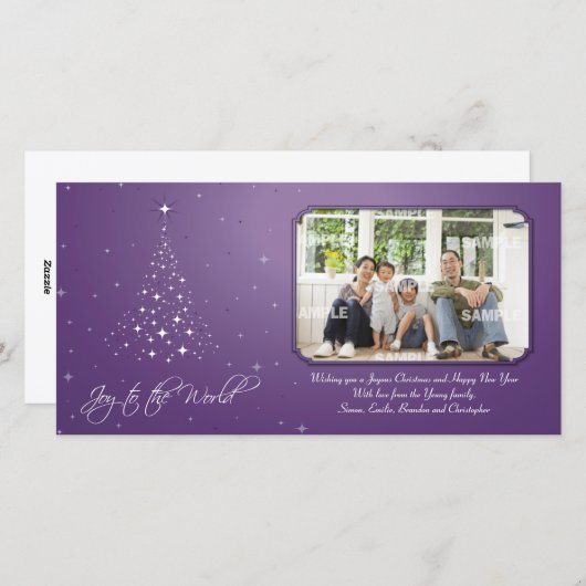 Sparkly Joy-fotokaart Feestdagenkaart (Voorkant / Achterkant)