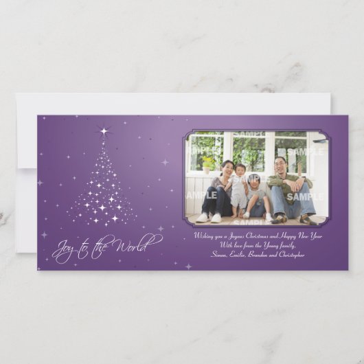 Sparkly Joy-fotokaart Feestdagenkaart (Voorkant)