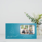 Sparkly Joy-fotokaart Feestdagenkaart (Staand voorkant)