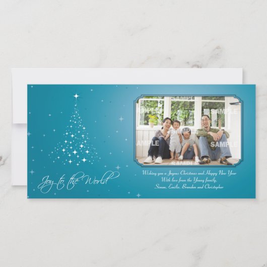Sparkly Joy-fotokaart Feestdagenkaart (Voorkant)