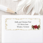 Sparkly Kerst retour adres label Sticker (Insitu)