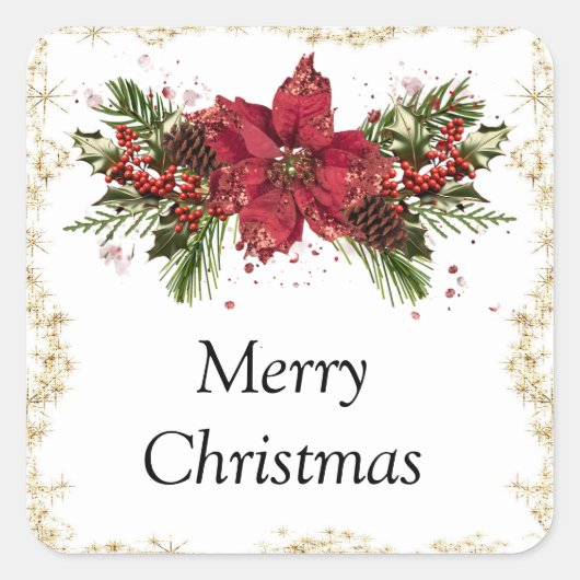 Sparkly Kerst stickers (Voorkant)