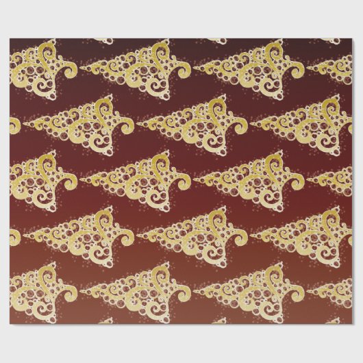 Sparkly kerstboom cadeaupapier (Vlak)