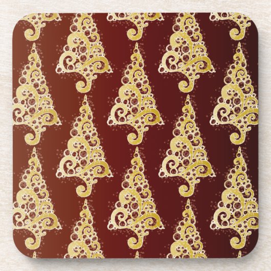 Sparkly kerstboom drankjes onderzetter (Voorkant)