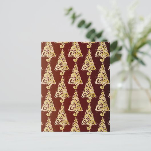 Sparkly kerstboom feestdagenkaart (Staand voorkant)