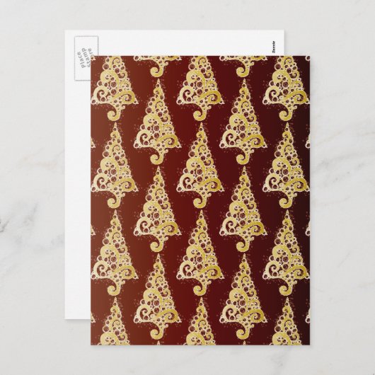 Sparkly kerstboom feestdagenkaart (Voorkant / Achterkant)