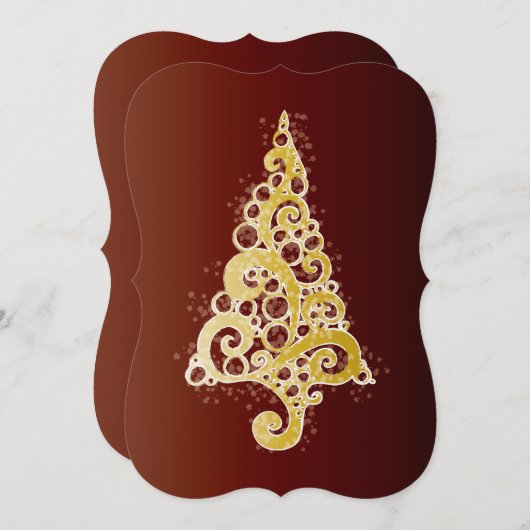 Sparkly kerstboom feestdagenkaart (Voorkant / Achterkant)