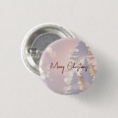 Sparkly kerstboom ronde button 3,2 cm (Voorkant /achterkant)