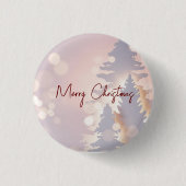 Sparkly kerstboom ronde button 3,2 cm (Voorkant)