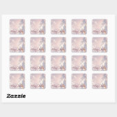 Sparkly kerstboom vierkante sticker (Vel)