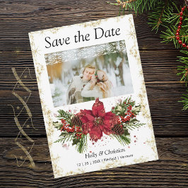 Sparkly Kerstmis Bewaar de Datum Trouwkaarten Save The Date