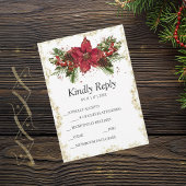 Sparkly Kerstmis Bruiloft RSVP Kaart