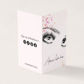 Sparkly Lashes Aftercare Instructies Icon Glitter Visitekaartje (Buitenkant)
