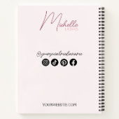 Sparkly Lashes Pink Glitter Star Afspraken Notitieboek (Achterkant)