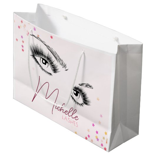 Sparkly Lashes Roze Glitter Confetti Aftercare Kit Groot Cadeauzakje (Voorkant Gekanteld)