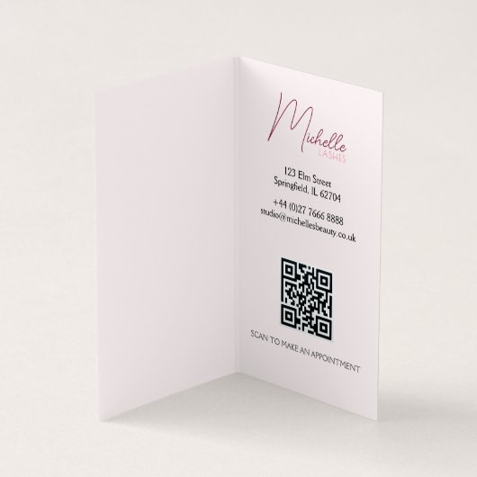 Sparkly Lashes Roze Glitter Star Confetti Make-up Visitekaartje (Binnen)