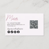 Sparkly Lashes Roze Glitter Star Confetti Make-up Visitekaartje (Achterkant)