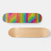 Sparkly LGBTQ Rainbow Glitter Gay Pride Sparkles Persoonlijk Skateboard (Horizontaal)