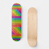Sparkly LGBTQ Rainbow Glitter Gay Pride Sparkles Persoonlijk Skateboard (Voorkant)