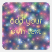 Sparkly Lichten Vierkante Sticker (Voorkant)