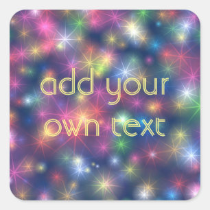 Sparkly Lichten Vierkante Sticker