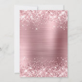 Sparkly Light Pink Glitter en Folie Sweet 16 Kaart (Achterkant)