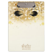 Sparkly Lights Gold Makeup Eyes Lashes Modern Klembord (Voorkant)