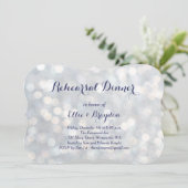 Sparkly Lights Rehearsal Dinner Invitation Kaart (Staand voorkant)