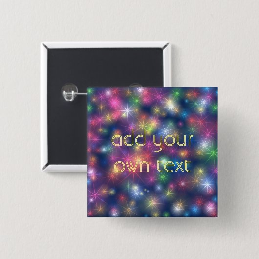 Sparkly Lights Vierkante Button 5,1 Cm (Voorkant /achterkant)