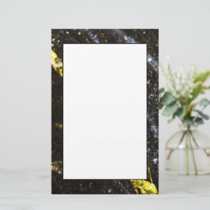 Sparkly lijn goud zwart chic abstract briefpapier