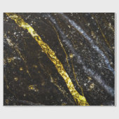 Sparkly lijn goud zwart chic abstract cadeaupapier (Vlak)