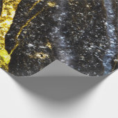 Sparkly lijn goud zwart chic abstract cadeaupapier (Hoek)