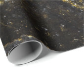 Sparkly lijn goud zwart chic abstract cadeaupapier (Rol Hoek)