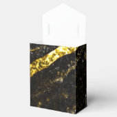 Sparkly lijn goud zwart chic abstract Monogram Bedankdoosjes (Geopend)