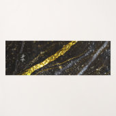 Sparkly lijn goud zwart chic abstract Monogram Yogamat (Voorkant (horizontaal))