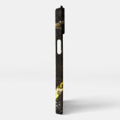 Sparkly lijn goud zwart chique abstract bling iPhone hoesje (Rechterkant)