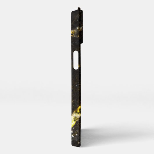 Sparkly lijn goud zwart chique abstract bling iPhone hoesje (Rechterkant)