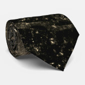 Sparkly lijn goud zwart chique abstract bling stropdas (Opgerold)