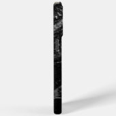 Sparkly lijn zilver zwart chic abstract Monogram Case-Mate iPhone Case (Achterkant / Rechts)