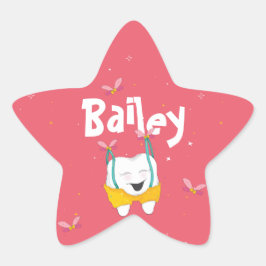 Sparkly Magical Fun Schattigee Vliegende Tand Peac Ster Sticker