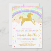 Sparkly & Magical Girl's Party Kaart (Voorkant)