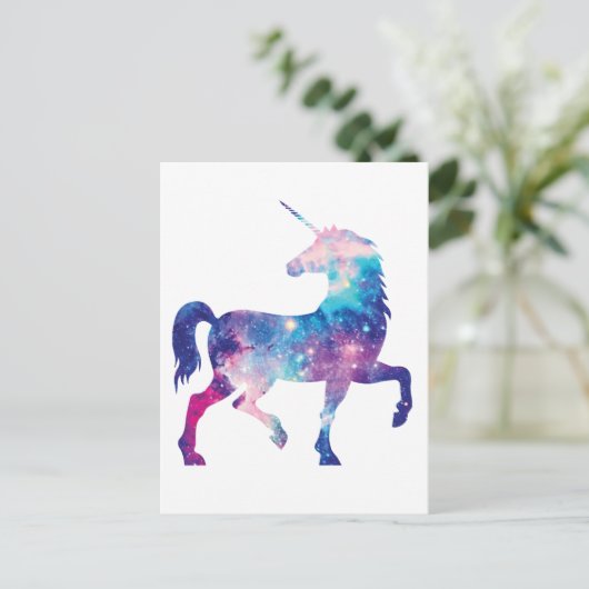 Sparkly Magical Unicorn Briefkaart (Staand voorkant)