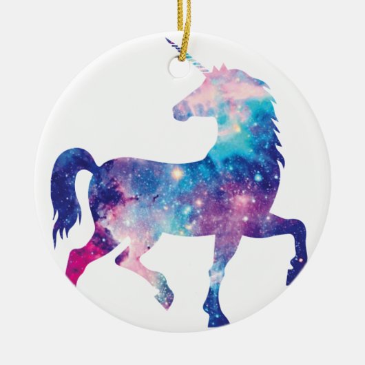 Sparkly Magical Unicorn Keramisch Ornament (Voorkant)