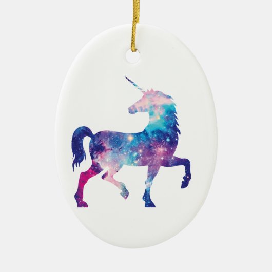 Sparkly Magical Unicorn Keramisch Ornament (Voorkant)