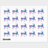 Sparkly Magical Unicorn Vierkante Sticker (Vel)